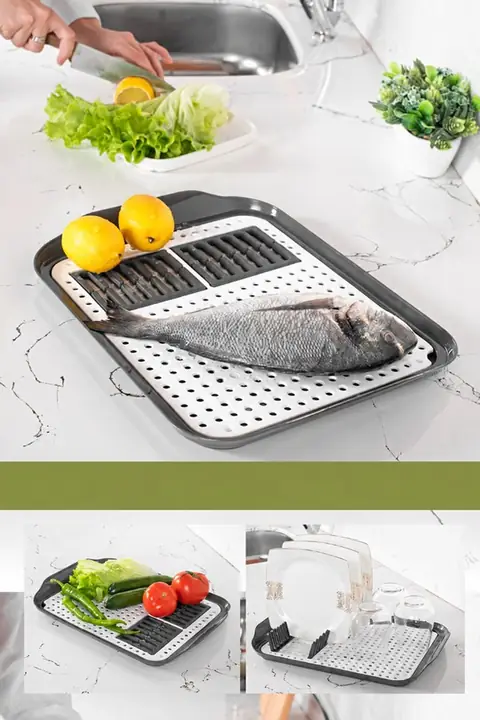 Multi-Purpose Drying Tray with Strainer