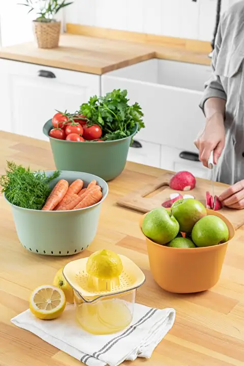 5-Piece Chef Mixing Bowl & Colander Set