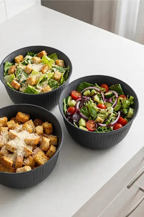 3-Pack Plastic Mixing & Storage Bowl, 3 L
