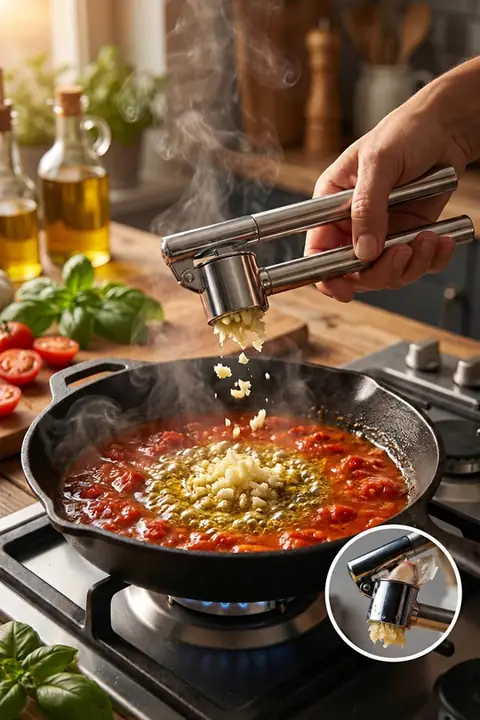 Metal Garlic Press