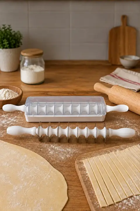 Stainless Steel 9-Blade Pasta & Noodle Cutter Roller