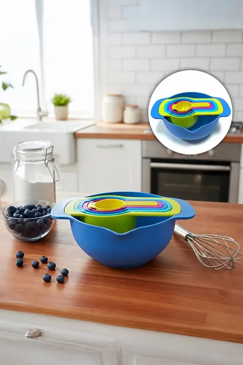 6-Piece Nesting Measuring Cup & Mixing Bowl Set, 1000–15 ml