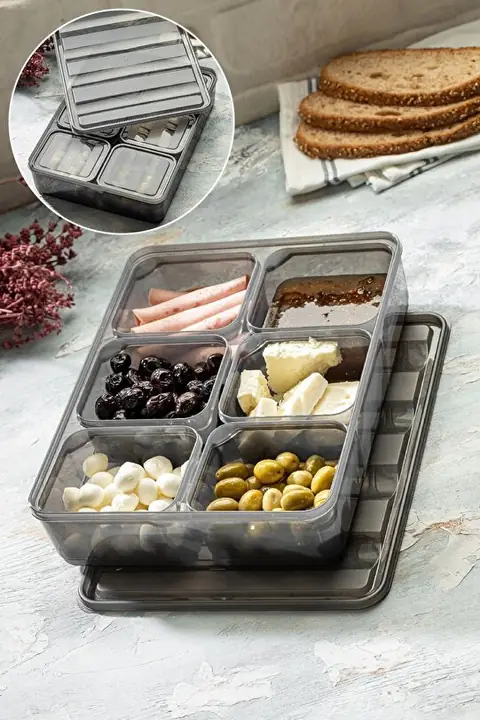 Lidded Divided Breakfast Server