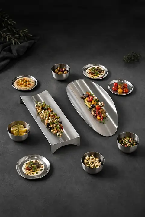 10-Piece Stainless Steel Serving & Breakfast Set