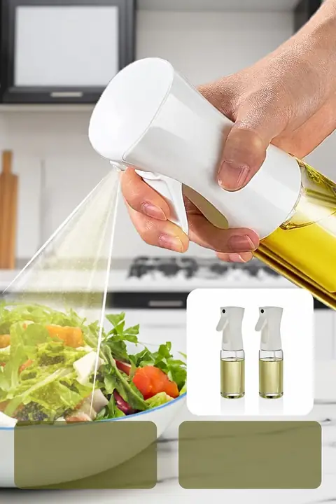 2-Pack Glass Oil Sprayer for Air Fryer, Grill & Salad