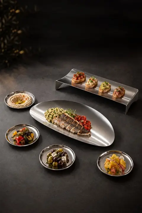 6-Piece Stainless Steel Snack & Serving Set
