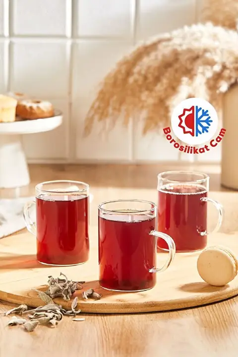3-Piece Heat-Resistant Borosilicate Glass Mug Set