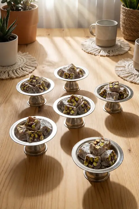 6-Piece Round Metal Candy & Serving Dish Set