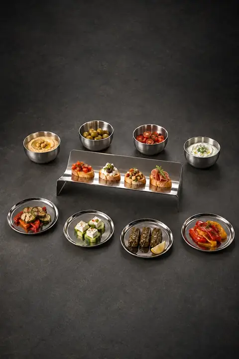 9-Piece Stainless Steel Breakfast & Serving Set