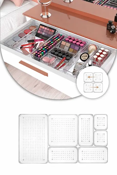 7-Piece Drawer & Cabinet Organizer Set – Bath, Makeup, Jewelry