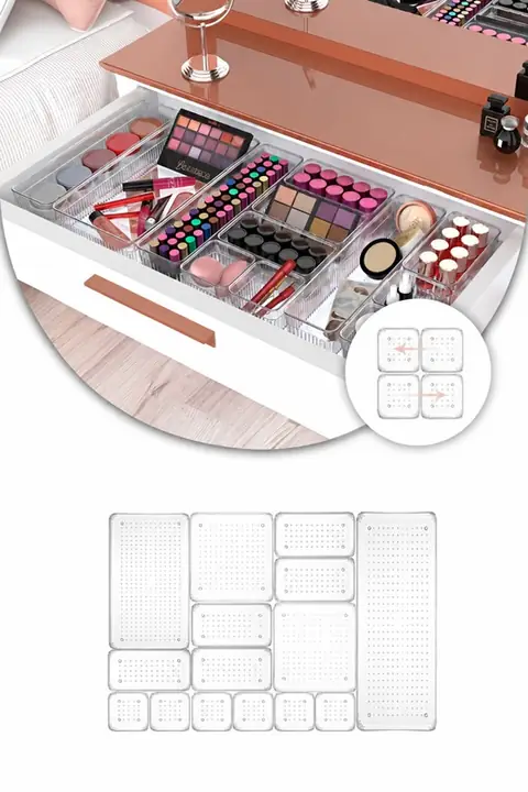 15-Piece Multi-Purpose Drawer Organizer Set