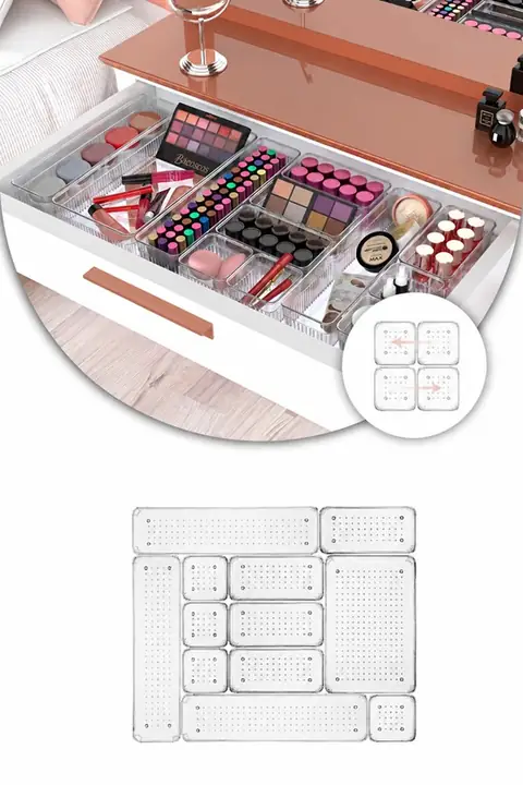 12-Piece Drawer Organizer Set, Mixed Sizes