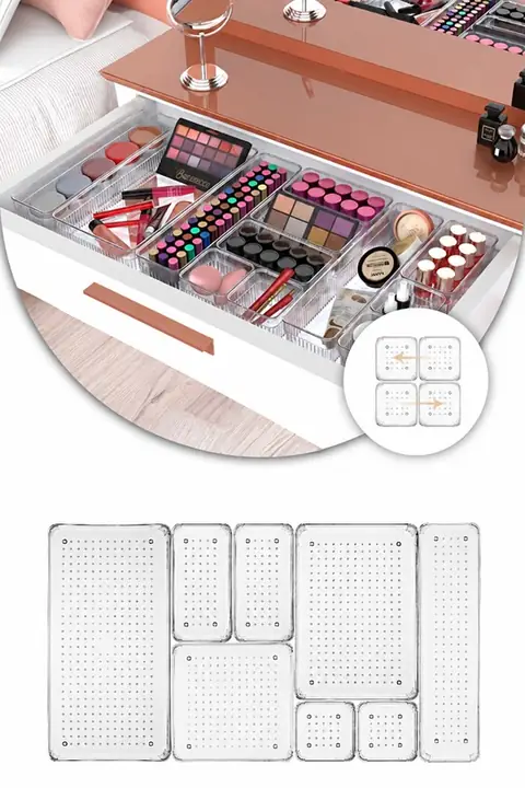 8-Piece Drawer Organizer Set, Mixed Sizes