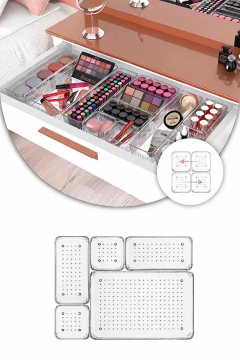 5-Piece Drawer Organizer Set, Mixed Sizes