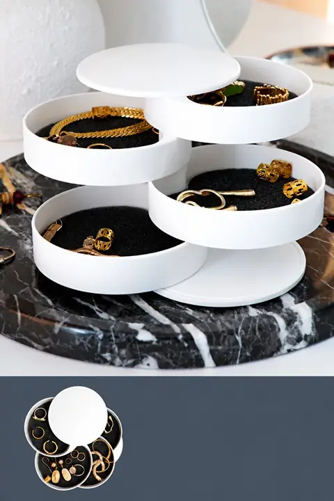 4-Tier Rotating Jewelry & Makeup Organizer