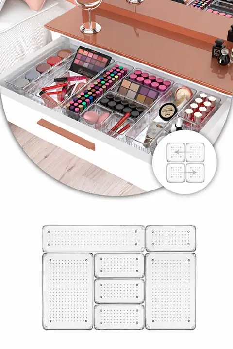 7-Piece Drawer Organizer Set, Mixed Sizes