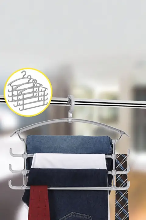 3-Pack 4-Tier Trouser & Accessory Hanger