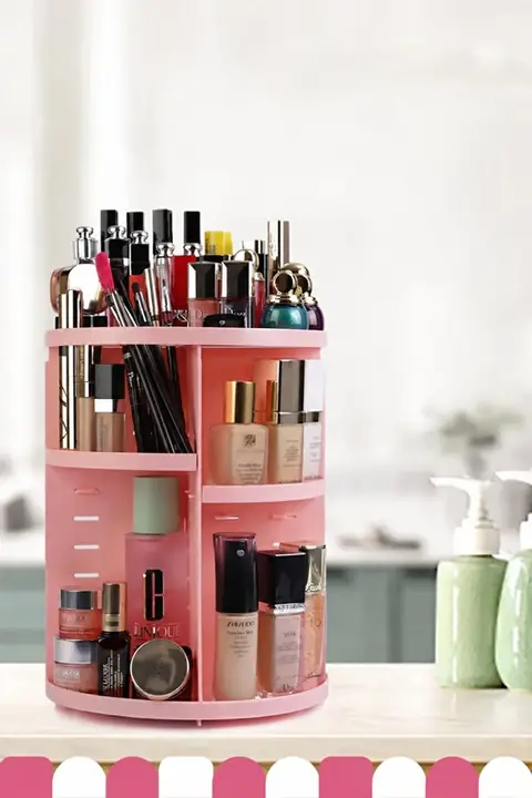 360° Rotating Makeup Organizer