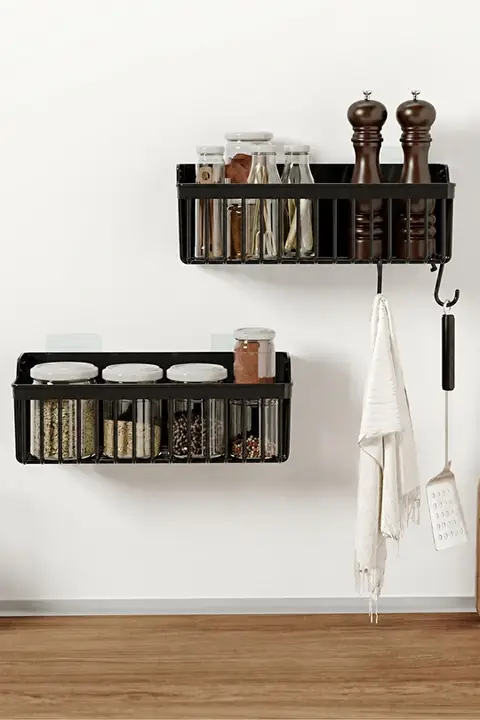 2-Pack Adhesive Bath & Kitchen Organizer Shelf