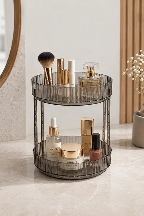 2-Tier Rotating Makeup Organizer
