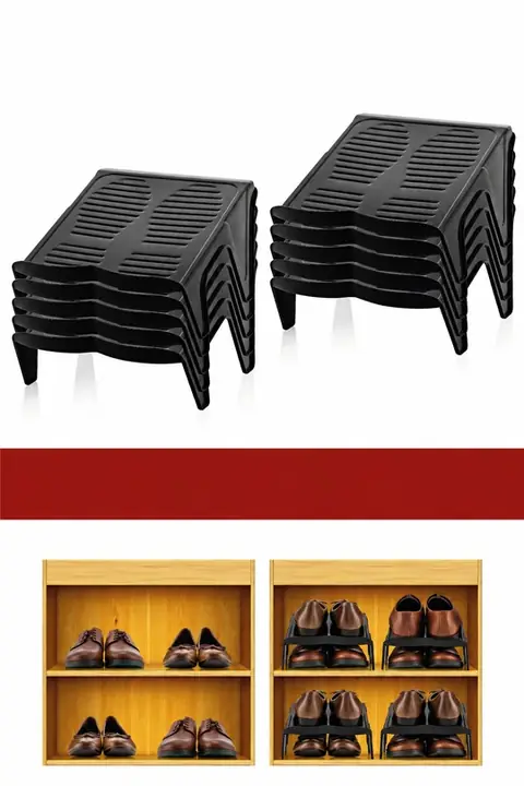 10-Pack Double Shoe Slot Organizer