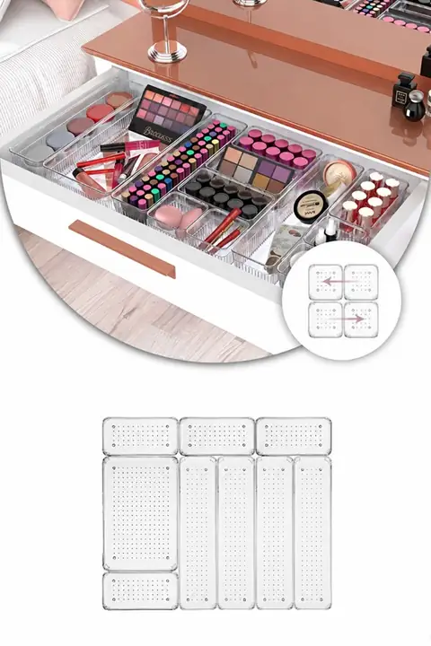 9-Piece Drawer Organizer Set, Mixed Sizes