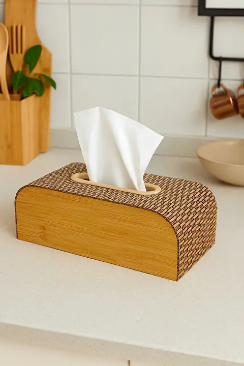 Rectangular Tissue Box – Natural Pattern