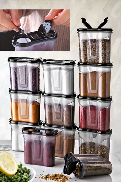 Duo 12-Piece Spice Jar Set with Double Lids
