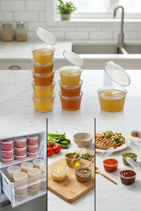 2-Pack Freezer-Safe Portion Containers, 30 ml