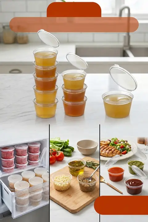 2-Pack Freezer-Safe Portion Containers, 60 ml
