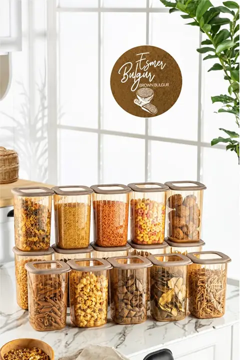 15-Piece Ribbed Storage Container Set, 1.2 L