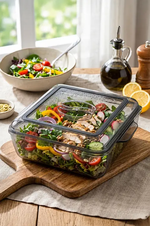 Square Acrylic Food Container, 2 L