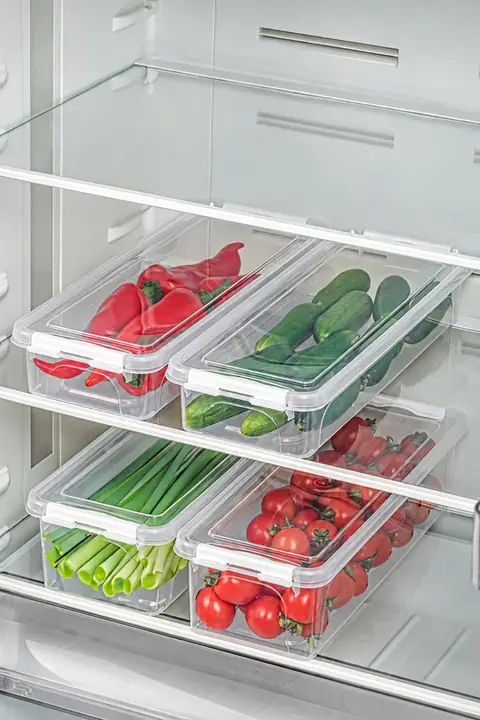 4-Piece Tall Locking-Lid Container Set, 2×2.5 L + 2×3.5 L, Plain