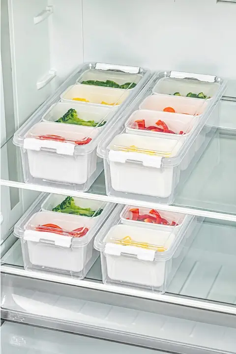 4-Piece Tall Locking-Lid Container Set, 4×3.5 L with Inserts