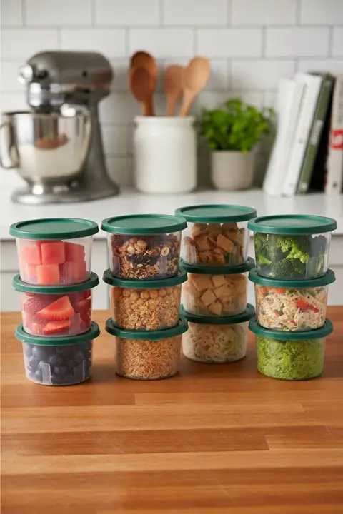 12-Piece Round Multi-Purpose Storage Container Set, 650 ml