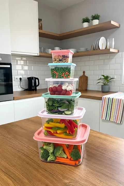 6-Piece Square Lidded Storage Container Set