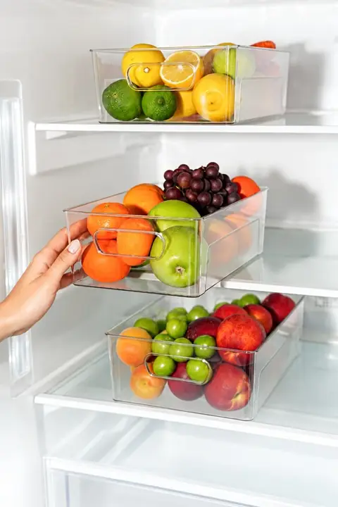 3-Size Shatter-Resistant Fridge Organizer Set