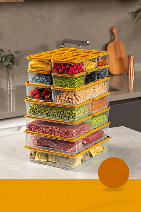 20-Piece Fridge Organizer & Storage Container Set