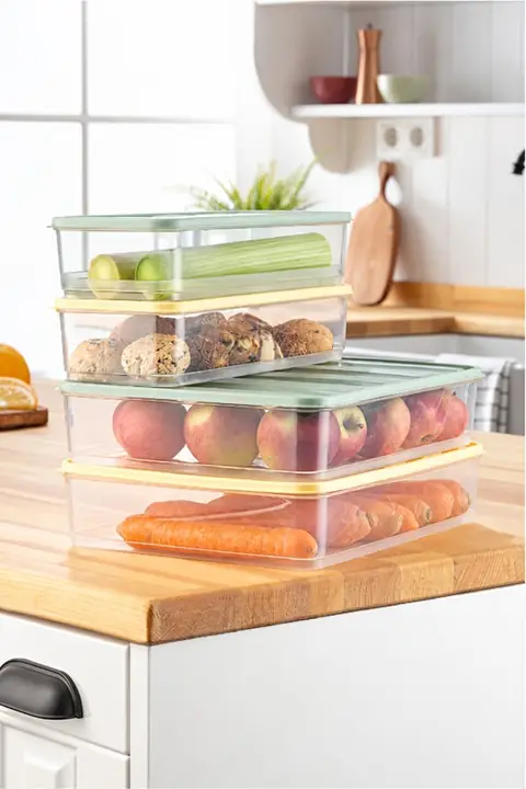 4-Piece Fridge Organizer Set, 2×(3.5/1.65 L)