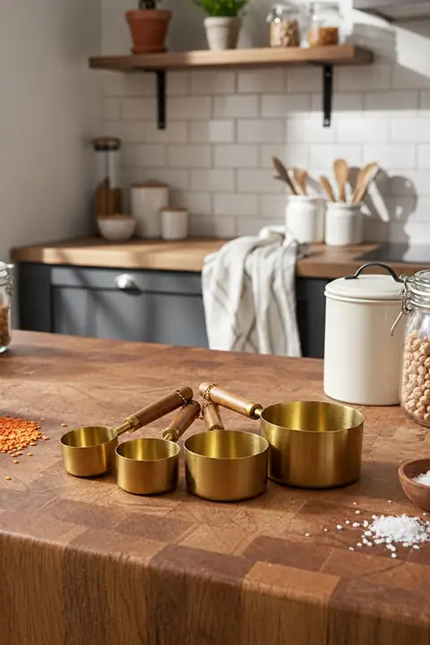 4-Piece Metal Measuring Cup Set with Handles