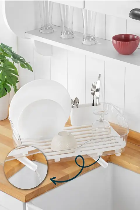 Sink-Side Dish Drainer, 32 × 32 cm