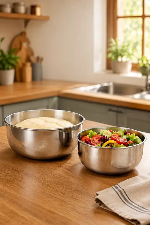 2-Piece Stainless Steel Mixing Bowl Set, 2500/4000 ml