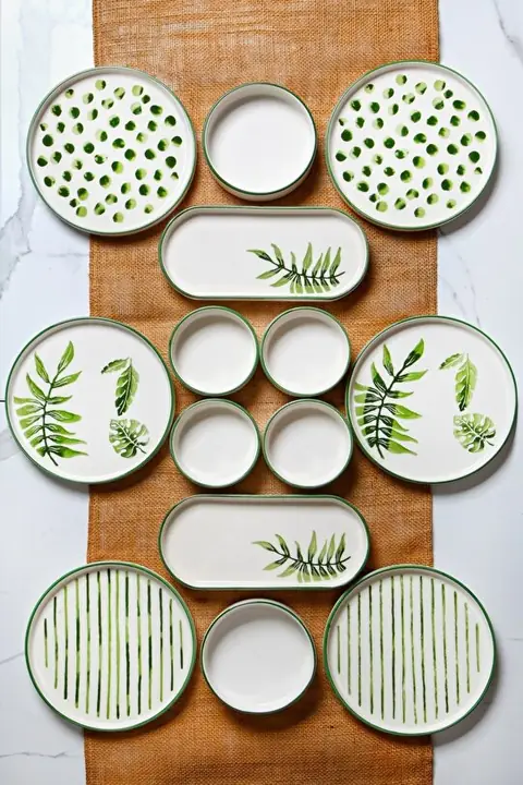 Art Botanical 14-Piece Stackable Breakfast Set for 6