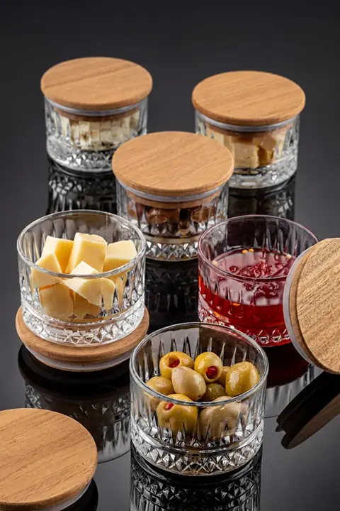 6-Piece Lidded Glass Bowl Set, 180 ml