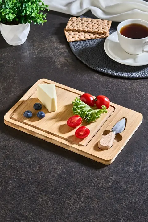 Bamboo Cheese Board Set with Knife