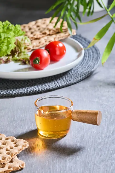 Small Glass Sauce Bowl with Handle, 60 ml