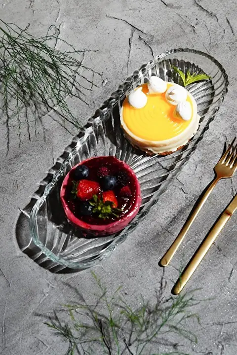 Large Glass Boat Serving Dish
