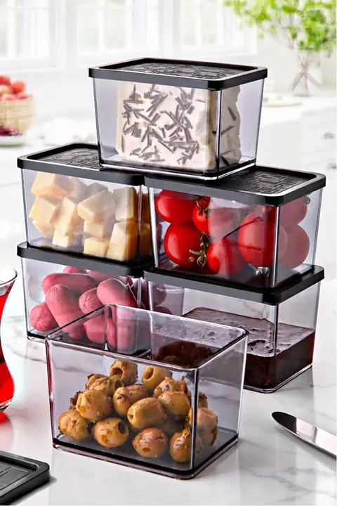 6-Piece Multi Breakfast & Snack Container Set, Large