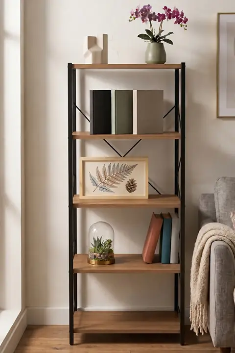 5-Shelf Metal Shelving Unit, 150 × 60 cm