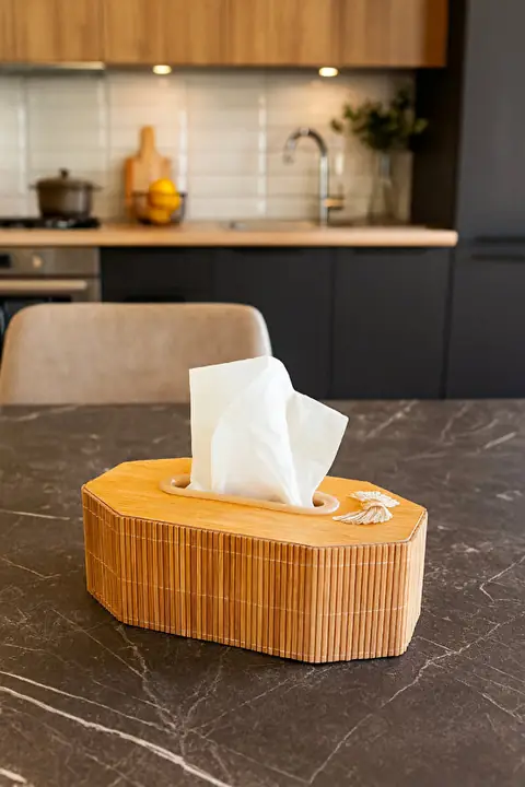 Rectangular Decorative Tissue Box, Natural Pattern 2